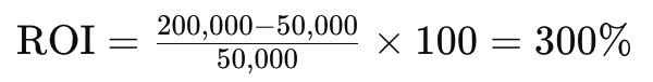 ROI calculation example